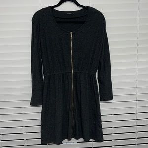Long Sleeve Dark Gray Warm Dress